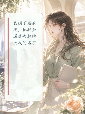 《我摘下婚戒後，他把全城廣告牌換成我的名字》封面